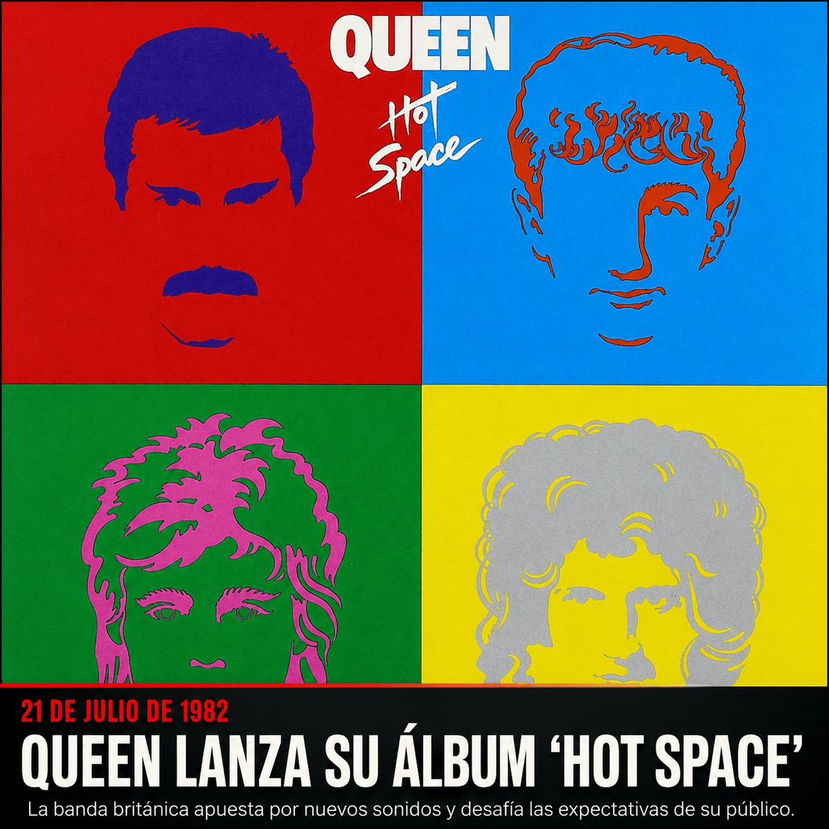 Tal día como hoy: Queen revolucionó su sonido con el lanzamiento de Hot Space