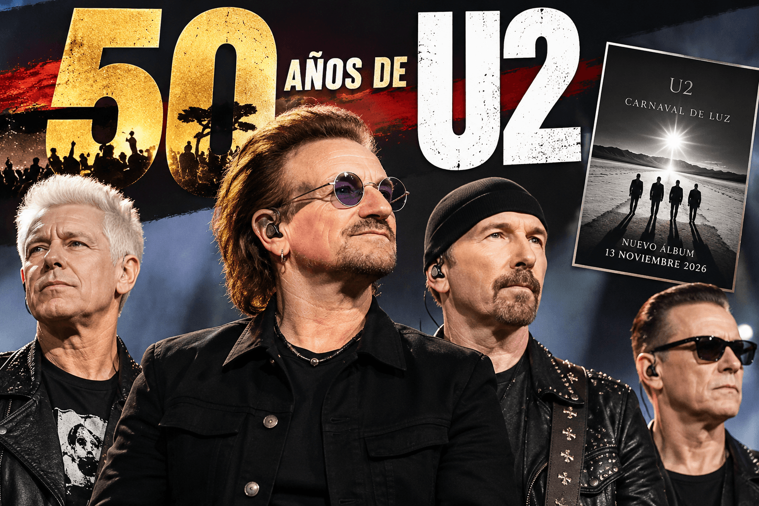 U2 celebra 50 años de historia con nuevo disco y el estreno de ‘Silencio’